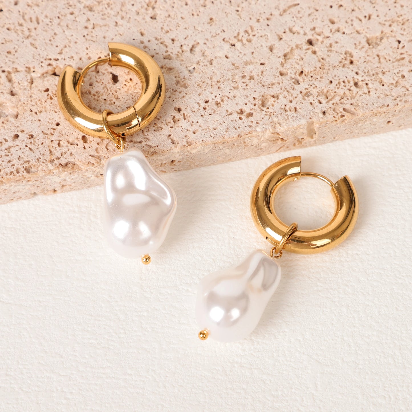 Elegant Water Droplet Hoops