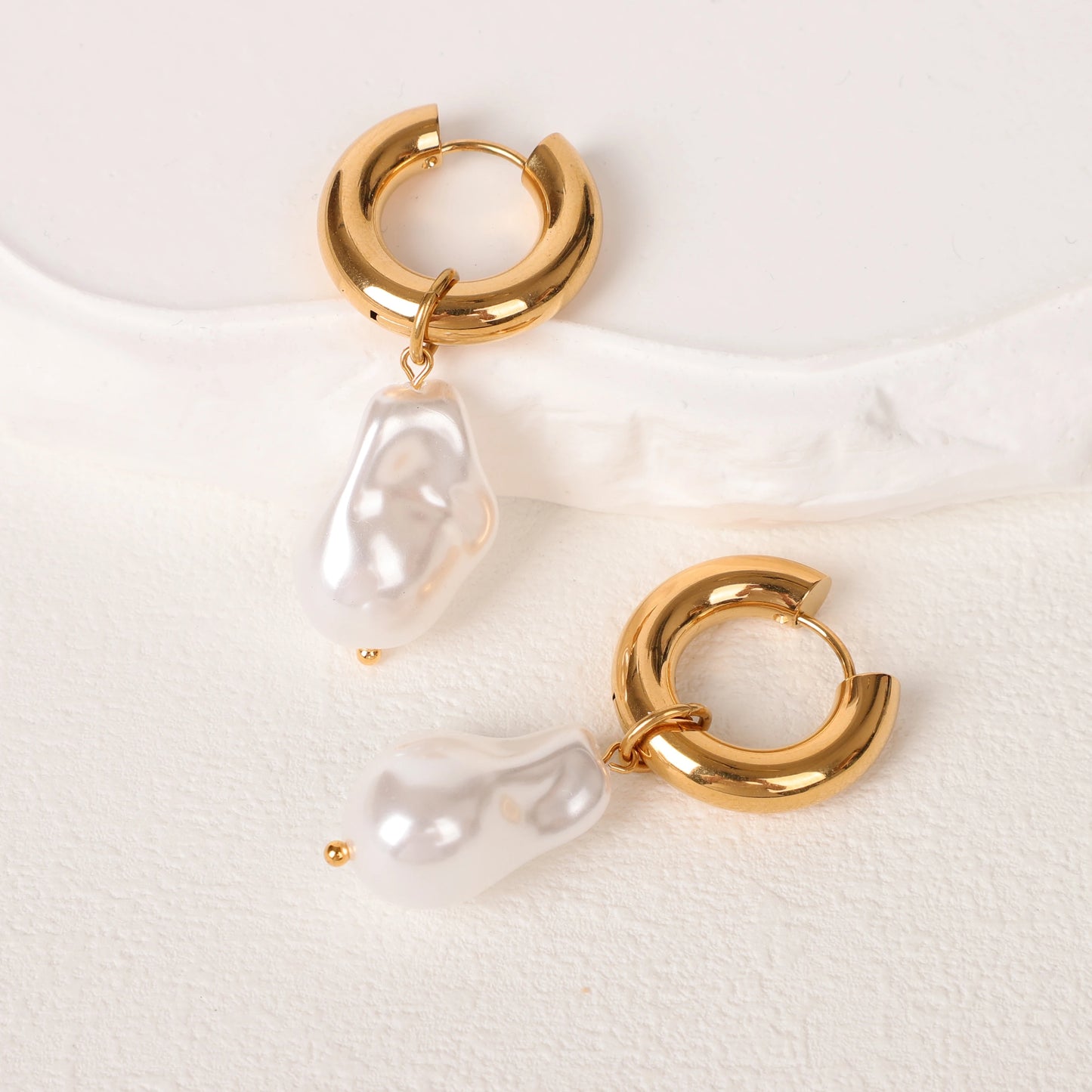 Elegant Water Droplet Hoops