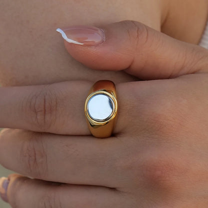 Gold-Plated Shell Ring