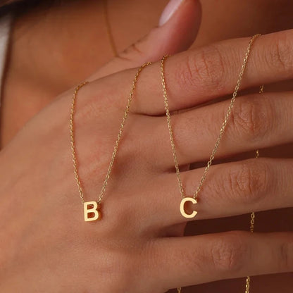 Golden Initial Choker Necklace