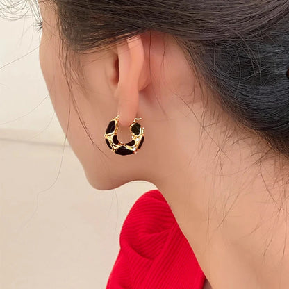 Enamel Hoop Earrings