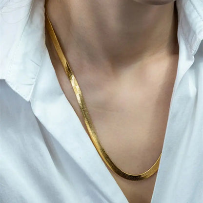 Luxury Flat Chain Necklace