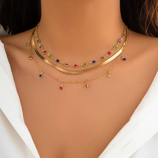 Crystal Layered Choker