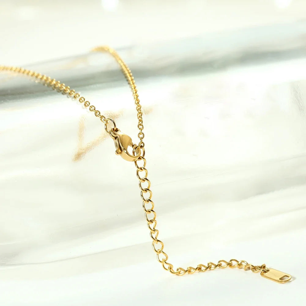 Golden Initial Choker Necklace