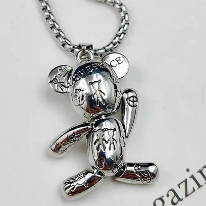 Graffiti Bear Pendant Necklace