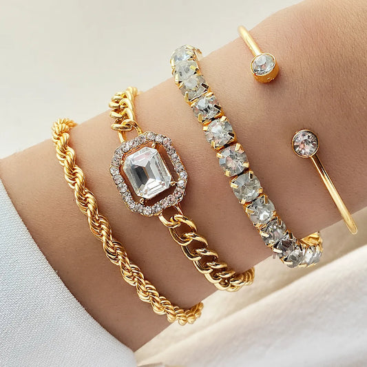 Luxurious Crystal Bracelet Set