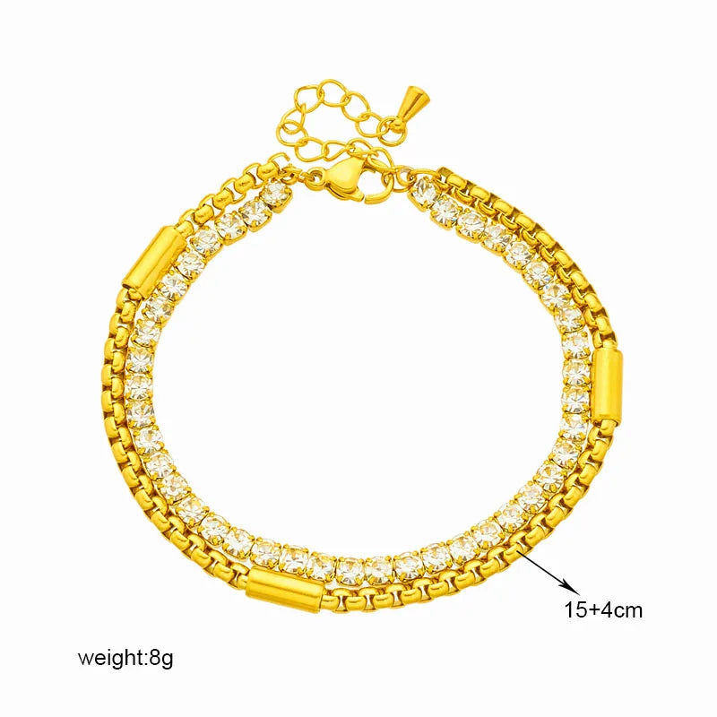 Elegant 2-in-1 Zircon Bracelet